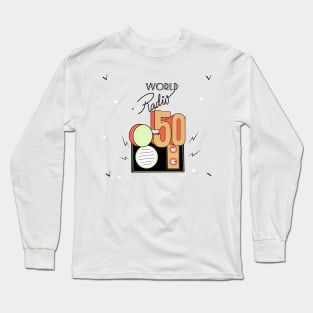 world radio 50 podcast Long Sleeve T-Shirt